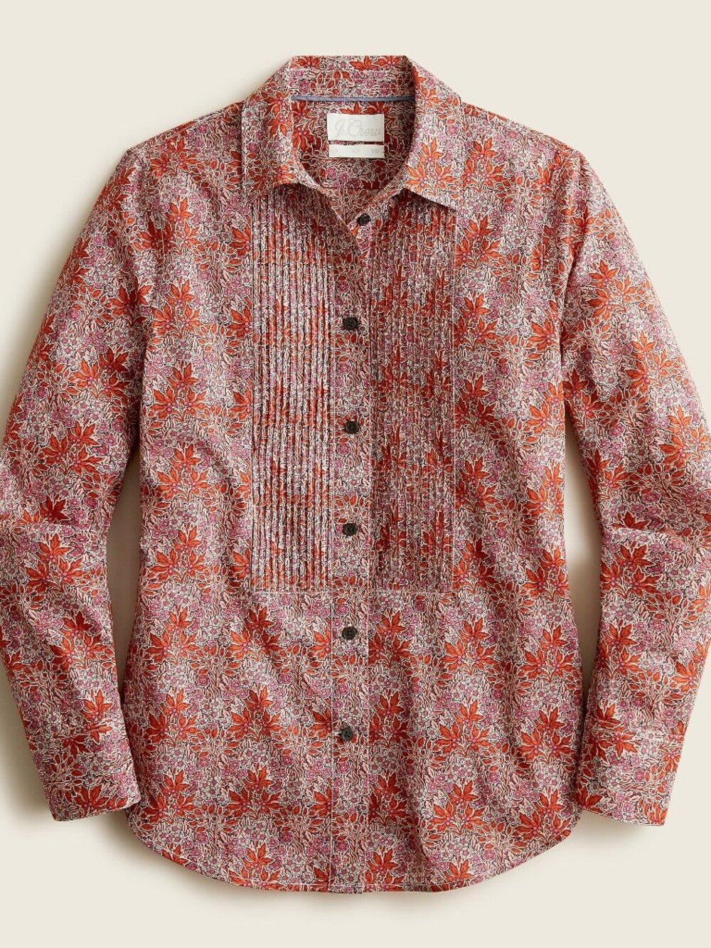 JCrew Slim-fit cotton tuxedo shirt in Liberty® Aubrey forest floral